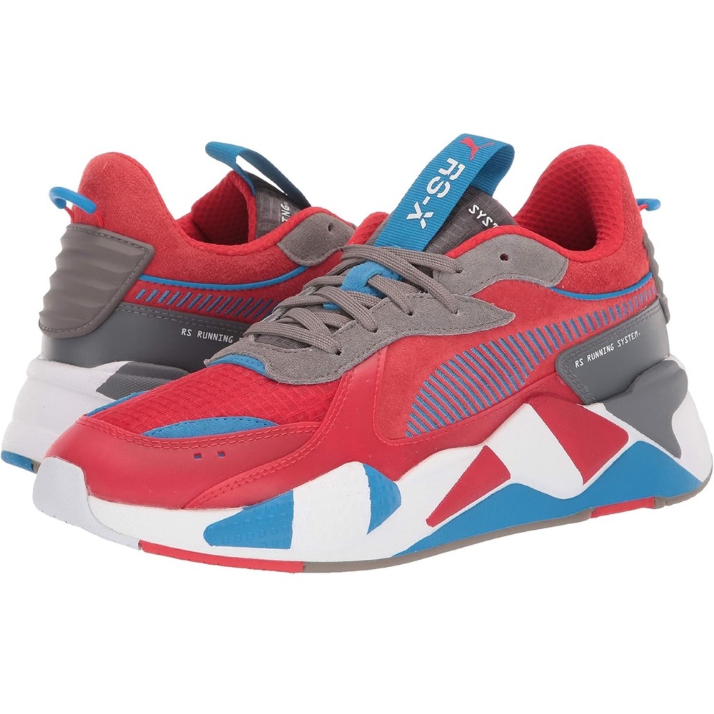 Men’s Puma RS-X Retro Red Steel Gray Indigo 371511-01 Running Shoe Size 7.5